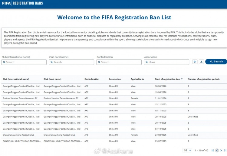 FIFA禁令清零 延边龙鼎青岛海牛获注册自由 FIFA禁令清零 延边龙鼎青岛海牛获注册自由